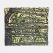 クリステッドビュートの《植物》アスペンの木々の美しい林 フリースブランケット (正面(横))