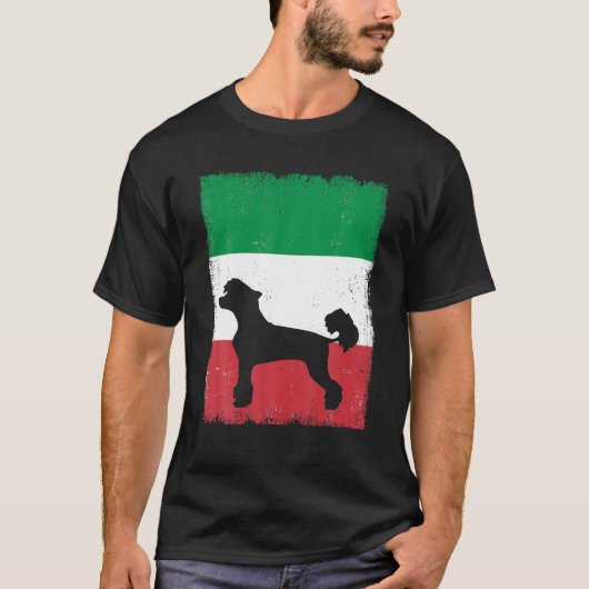 クリステッド中国のドッグイタリア国旗のイタリアンヴィンテージ Tシャツ (正面)
