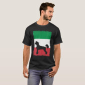 クリステッド中国のドッグイタリア国旗のイタリアンヴィンテージ Tシャツ (正面フル)