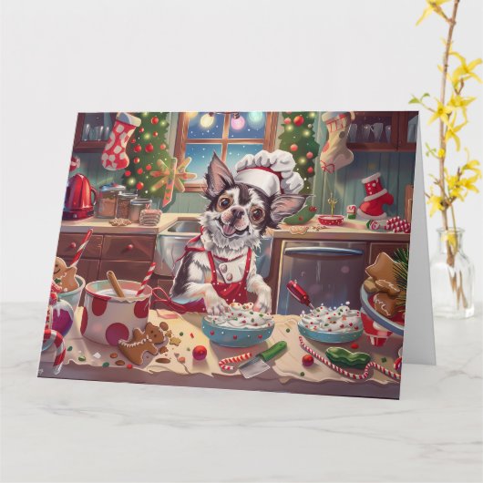 クリステッド中国のホリデーベーキング:フェスティバルクリスマス カード (黄色い花)