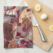 クリステッド中国のホリデーベーキング:フェスティバルクリスマス キッチンタオル (四つ折り)