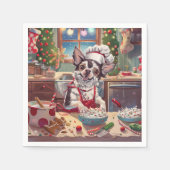 クリステッド中国のホリデーベーキング:フェスティバルクリスマス スタンダードカクテルナプキン (正面)