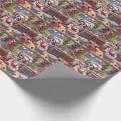 クリステッド中国のホリデーベーキング:フェスティバルクリスマス ラッピングペーパー (角)