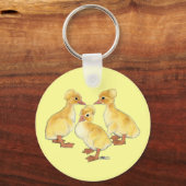 クリステッド白アヒル キーホルダー (正面)