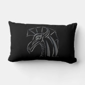 クリステッド・ドラゴン（銀）腰枕 ランバークッション (裏面)