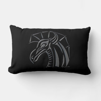 クリステッド・ドラゴン（銀）腰枕 ランバークッション