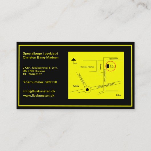 クリステンの名刺。 名刺 (正面)