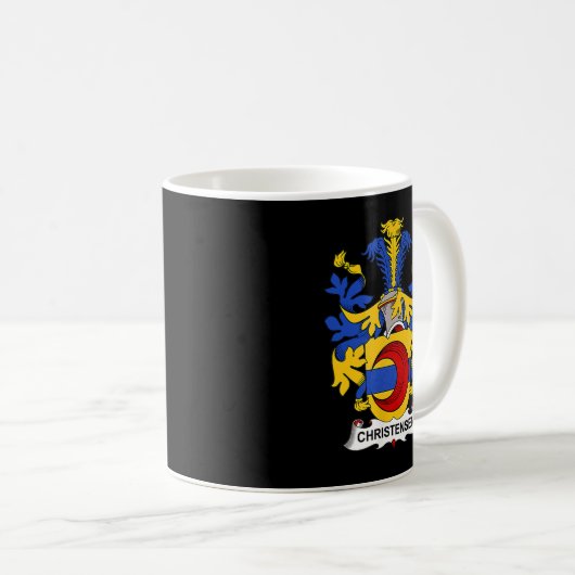 クリステンセンコートオブアームズ家紋 コーヒーマグカップ (正面右)