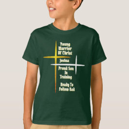 クリストの若き戦士 - 修練中の息子 Tシャツ