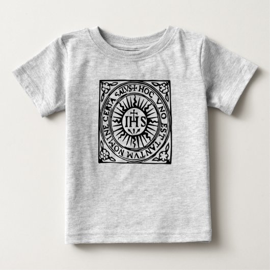 クリストグラム・ロヨラのイグネイシャス ベビーTシャツ (正面)