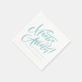 クリストスアナエスティキリストはギリシャの復活祭ティール（緑がかった色） スタンダードカクテルナプキン (角)