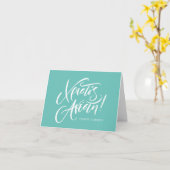 クリストスアナエスティギリシャ復活祭ティール(緑がかった色)書道カード カード (黄色い花)