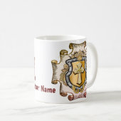 クリストスクロスシールド姓 コーヒーマグカップ (正面右)