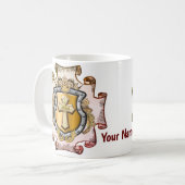 クリストスクロスシールド姓 コーヒーマグカップ (正面左)