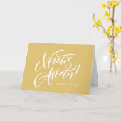 クリストス・アナエスティギリシャのイースターイエローの書道 カード (黄色い花)