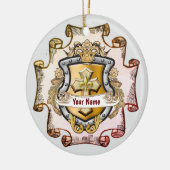 クリストス・クロス・シールドの姓 セラミックオーナメント (左)