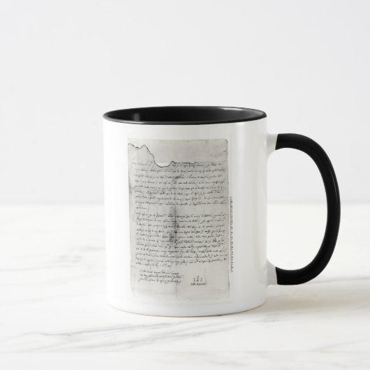 クリストファーが書く手紙の片 マグカップ (右)