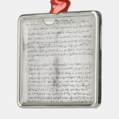 クリストファーが書く手紙の片 メタルオーナメント (左)