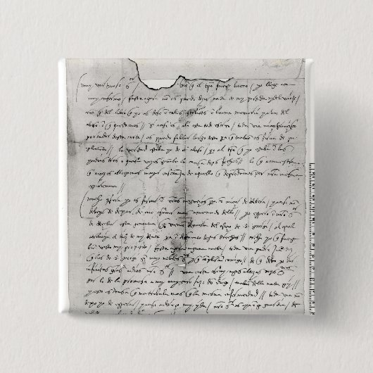 クリストファーが書く手紙の片 缶バッジ (正面)