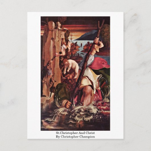 クリストファーとキリストによるクリストファー・チャンピオン ポストカード (正面)