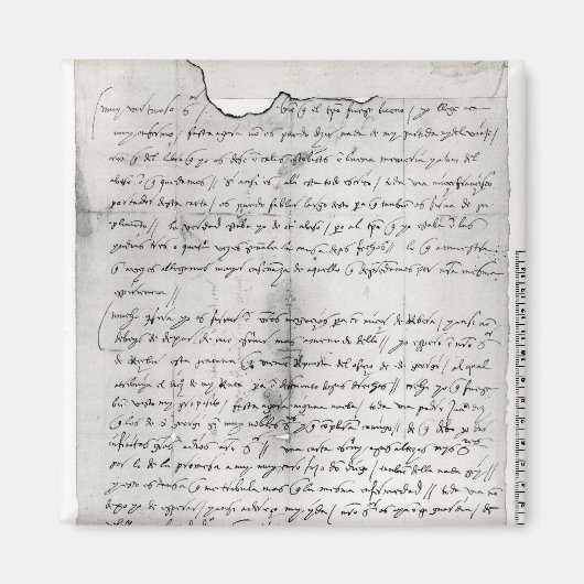 クリストファーによる書手紙の断片 マグネット (正面)