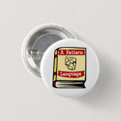 クリストファーアレキサンダーパターン言語本Pin 缶バッジ (正面&裏面)