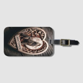 クリストファーウルフハウリングアットムーンインハート ラゲッジタグ (正面横)