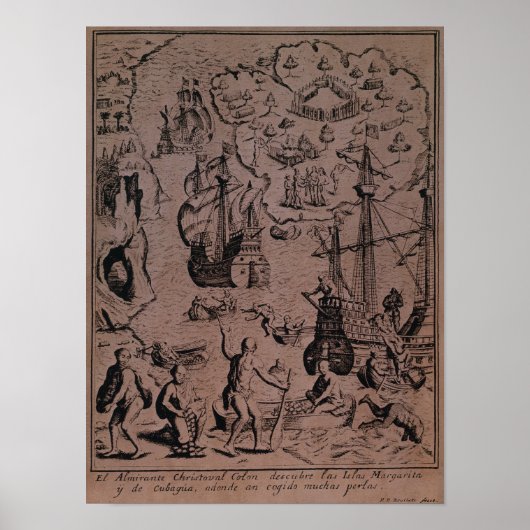 クリストファーコロンバス島の発見 ポスター (正面)