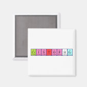 クリストファー周期表名磁石 マグネット (正面/裏面)