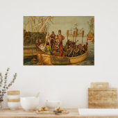 クリストファー離れコロンブスのスペイン ポスター (キッチン)