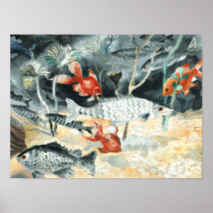 クリストファー・ウッドによる絵画「金魚」 ポスター