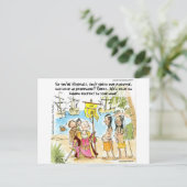 クリストファー・コロンブスがアメリカに移住おもしろい ポストカード (スタンド正面)