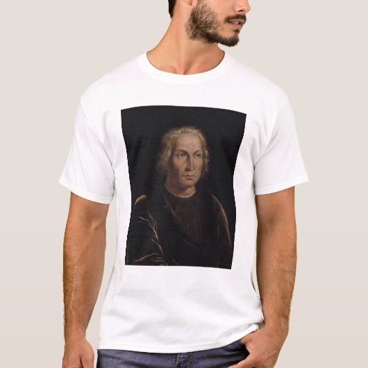 クリストファー・コロンブスのポートレート Tシャツ (正面)