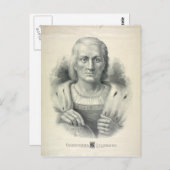 クリストファー・コロンブスのヴィンテージポートレート ポストカード (正面/裏面)