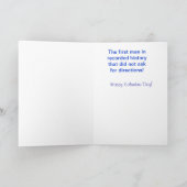 クリストファー・コロンブスの挨拶状-方向 カード (内部)