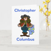 クリストファー・コロンブスの挨拶状-方向 カード (黄色い花)