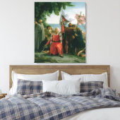 クリストファー・コロンブスの最初の着陸 キャンバスプリント (インサイチュ (寝室))