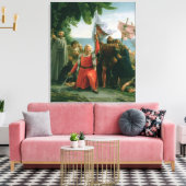 クリストファー・コロンブスの最初の着陸 キャンバスプリント (インサイチュ (リビング))