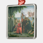 クリストファー・コロンブスの最初着陸 メタルオーナメント (左)