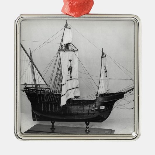 クリストファー・コロンブスのCaravel メタルオーナメント (正面)