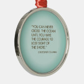 クリストファー・コロンブス著引用文 メタルオーナメント (右)