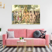 クリストファー・コロンブス(1451年~1506年)とヘルナンド・コル キャンバスプリント (インサイチュ (リビング))