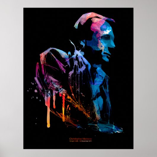 クリストファー・ヒッチンズRIP ポスター (正面)