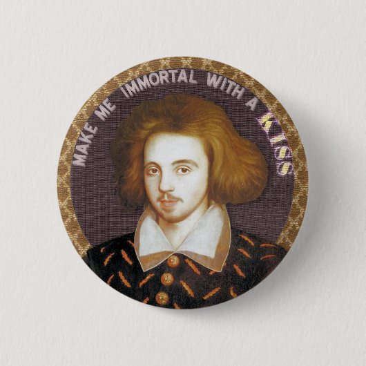 クリストファー・マーロウ 缶バッジ (正面)
