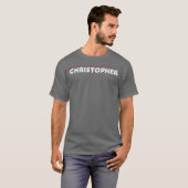 クリストファー 名前 おもしろ 名前 クリストファー 80年代 テーマ Tシャツ (正面フル)