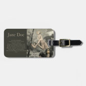 クリストフォロスキリスト旅行祈りの言葉の版木、銅版、版画 ラゲッジタグ (正面横)