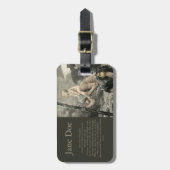 クリストフォロスキリスト旅行祈りの言葉の版木、銅版、版画 ラゲッジタグ (正面縦)