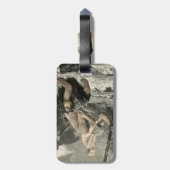 クリストフォロスキリスト旅行祈りの言葉の版木、銅版、版画 ラゲッジタグ (裏面縦)