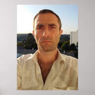 クリストフLEROYケミースブランシュバルコンシエルブルー ポスター