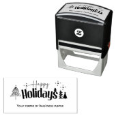 クリストマスの木の休日のビジネスまたは家族 セルフインキングスタンプ (インサイチュ)